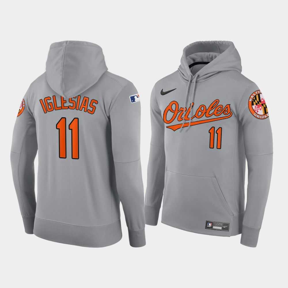 Men Baltimore Orioles 11 Iglesias gray road hoodie 2021 MLB Nike Jerseys Men Baltimore Orioles 11 Iglesias gray road hoodie 2021 MLB Nike Jerseys